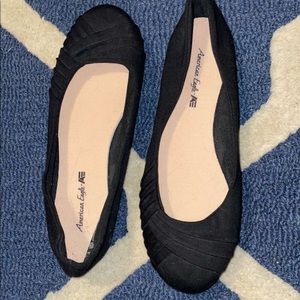 American Eagle Womens Black Flats Slip on dress shoes